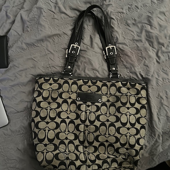 Coach | Bags | Coach Purse Black And Grey | Poshmark